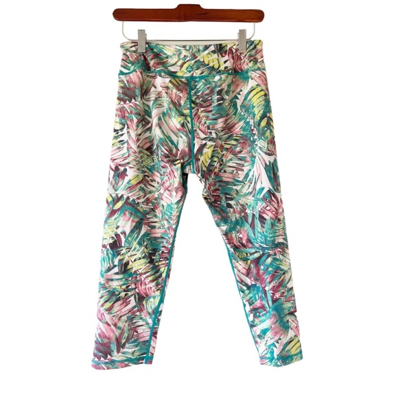 Prana Palm Leaf Crop Yoga Pant/Legging Size Large - Picture 2 of 8